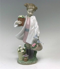 リヤドロ人形【リヤドロ】雨上がりの午後に 8240陶器人形 置物 リアドロ 花と少女【結婚祝】【出産祝】【退職祝】【引越祝】【還暦祝】【記念品】