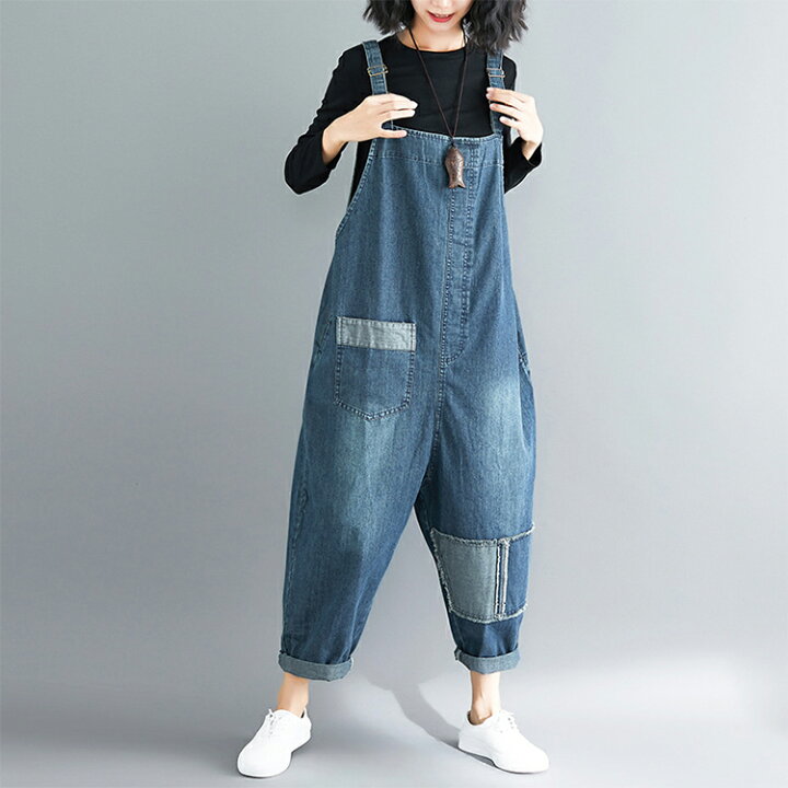 楽天市場】オールインワン?サロペット デニムなサロペット M/L/2L/3L 