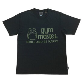 メール便 gym master フクロウロゴTee ブラック Tシャツ プリントT ジムマスター カットソー 半袖 G833629