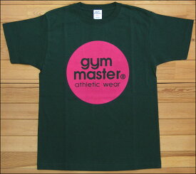 メール便 gym master ジムマスター サークルロゴTee Tシャツ オリーブ×ピンク サークル ロゴ フロッキー カットソー 半袖 G799301