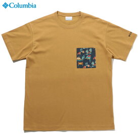 メール便 Columbia ヤハラフォレストポケットTシャツ Yahara Forest Pocket SS Tee Maple コロンビア Tシャツ アウトドア キャンプ UVカット PM0318