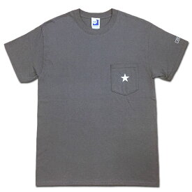 メール便 utopia STAR POCKET TEE チャコールグレー ポケットT Tシャツ カットソー クルー 半袖