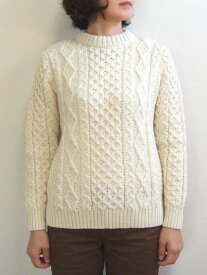 Kerry Woollen Mills ケリーウーレンミルズ Aran Cable Crew Neck アランケーブルクルーネック sweater セーター fisherman フィッシャーマン イギリス製 MadeinEngland 男女兼用 ユニセックス PureAran KW-0001