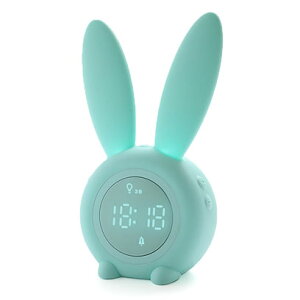 目覚まし時計 置き時計 デジタル うさぎ ウサギ おしゃれ ナイトライト クロック アンティーク デジタル ナイトライト キャラクター かわいい アナログ 北欧 プレゼント ミニ 卓上 シリコ