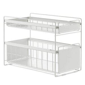 シンク下 収納 スライドラック 引き出し キッチン 引出し ラック 2段 2層 シンク下ラック コンロ下 調味料ラック 整理棚 2段 収納 収納ラック 流し台下 ストッカー 洗面台下 調味料入れ キッ