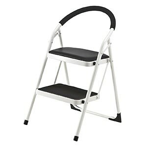 踏み台 折りたたみ 2段 クッション付 滑り止め付 ステップチェア 椅子 脚立 おしゃれ 家庭用 洗車・掃除・高所作業に キッチン はしご トラック用 昇降設備