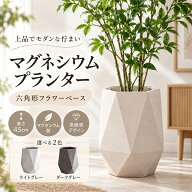 フラワーベース 大型 花瓶 六角形 高さ45cm マグネシウム 枝物 花器 深型 大きい おしゃれ 北欧 モダン …