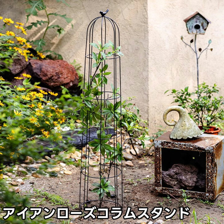 楽天市場】【送料無料】 アイアン フラワースタンド ローズコラム 