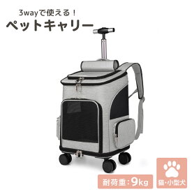 ペットキャリー リュック 犬 小型犬 猫 ペットキャリーバッグ キャスター付き コンパクト 持ち手 キャリー カート 手提げ ペットハウス 折りたたみ 3way メッシュ 窓 リード 飛び出し防止 マット 耐荷重 9kg お出かけ 旅行 車 ドライブ お散歩 防災 災害 避難 ペット用品