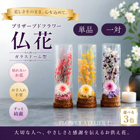 プリザーブドフラワー 仏花 ガラスドーム ミニ お供え 花 仏壇用 コンパクト 小さい 枯れない花 お悔やみ 法事 四十九日 一周忌 命日 初盆 お彼岸