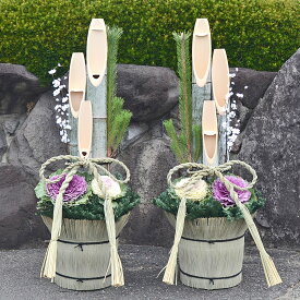 門松(企業・店舗様用) 1.4m コモ 一対 大型 販売 玄関 置物 140cm 松 竹 梅 造花 葉ボタン しめ縄 手作り 通販 お正月飾り オフィス 会社 店 1対 本格 送料無料