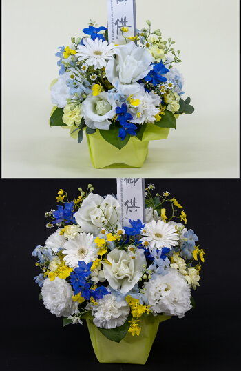 楽天市場 お供え花 光るお供え生花 ブルーメンケイ 楽天市場 お供え花 光るお供え生花 ブルーメンケイ