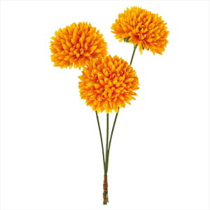 【アーティフィシャルフラワー 造花 フラワー(アーティフィシャル)】 ピンポンマムピック #21 YE/GO fm002927-021 マム 菊【東京堂】