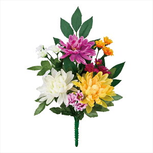 【アーティフィシャルフラワー 造花 フラワー(アーティフィシャル)】 マムミックスブッシュM  fmv24146-zzz 仏花【東京堂】