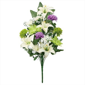 【アーティフィシャルフラワー 造花 フラワー(アーティフィシャル)】 リリーミックスブッシュ  fmv24147-zzz 仏花【東京堂】