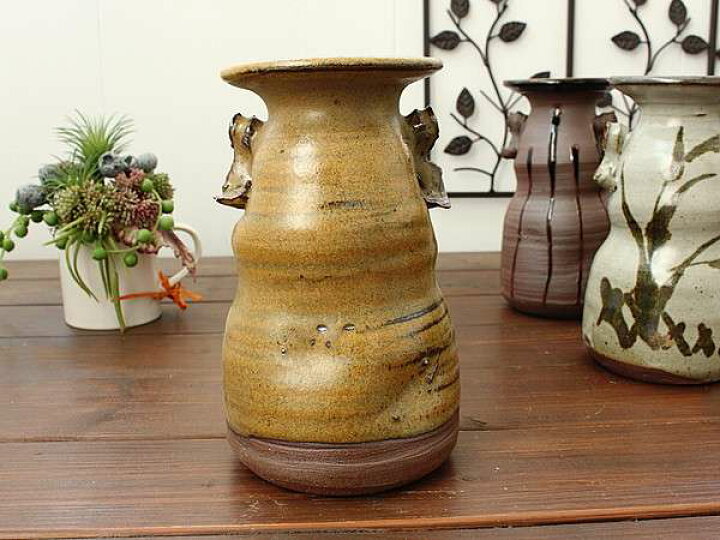 楽天市場】手造り 黄瀬戸花瓶(和食器 花器 花瓶 手づくり 手造り 