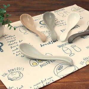 ライトグレーれんげ(和食器 中華食器 ラーメン 炒飯 レンゲ れんげ アウトレット 業務用 業務用食器 多治見美濃焼 日本製)