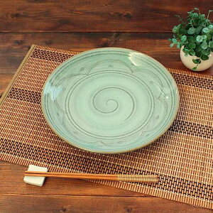 26cm貫入入り大皿(和食器 大皿 お皿 盛皿 ワンプレート 業務用 業務用食器 アウトレット 多治見美濃焼 日本製)
