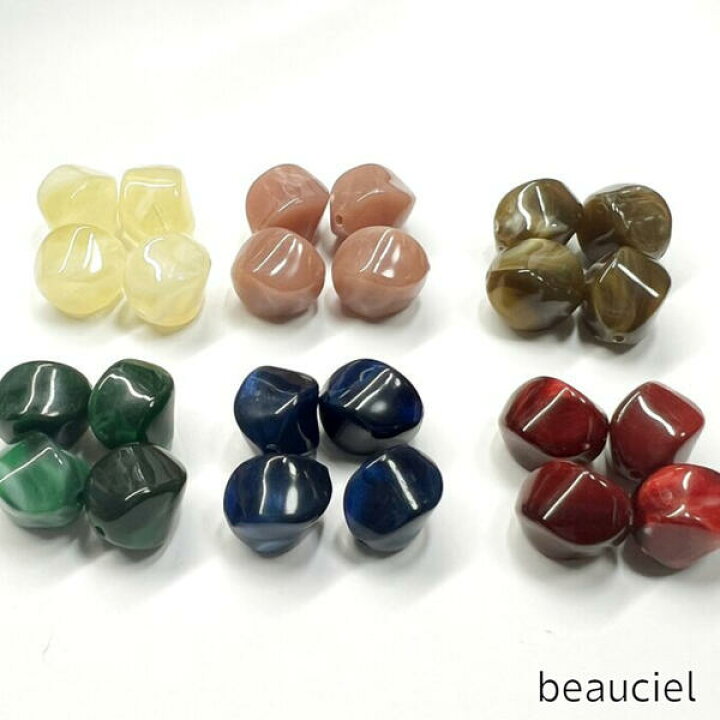 楽天市場】【約15mm 6色展開 10個】天然石風変形キューブ アクリル 