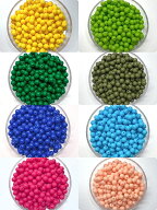 新色追加！！【8mm 100個】★その3★全29色展開 単色アクリルビーズ 不透明 貫通 両穴