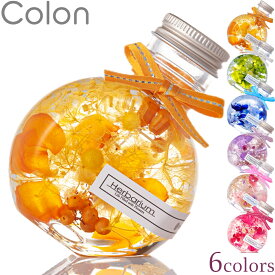 ハーバリウム コロンと可愛い ねこ瓶 全6色(ピンク オレンジ 緑 赤 青 紫) / 丸瓶 誕生日 プレゼント ギフト 女性 プリザーブドフラワー使用 卒業 入学 結婚祝い 新築祝い 開業祝い 開店祝い 退職祝い お餞別 クリスマス ミニサイズ かわいい 母の日