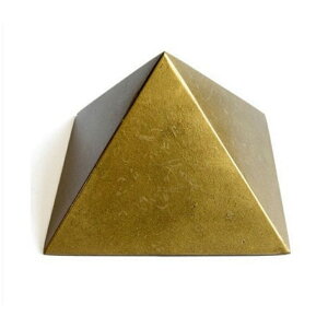 ゴールデン・パワー ピラミッドオブジェ《ボヘミアンオルゴナイト》10×6.5cm【オルゴナイト/電磁波対策/パワースポット/チャクラ/ピラミッド】