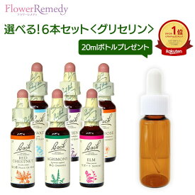 【セット割引あり】バッチフラワーレメディ グリセリンベース(10ml)選べる6本セット【トリートメントボトル20ml1本もれなくプレゼント！！】[正規輸入品/フラワーエッセンス/フラワーレメディ]