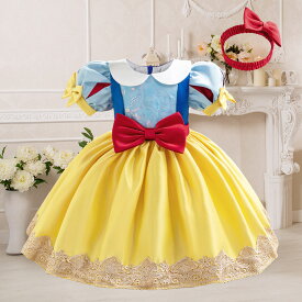 リトルプリンセス　プリンセス　白雪姫　7人の小人　ドレス　子供用　キッズ服　子供服　女の子　ハロウィン　仮装　衣装　なりきり　コスプレ　コスチューム　クリスマス　イベント　発表会　パーティー　誕生日　テーマパーク　ワンピース