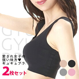 ギュギュブラ 【正規代理店】GYUGYU BRA 24時間OKシームレスブラ 2枚セット 送料無料/ブラック 黒 ピンク ベージュ グレー モンステラ くびれ　ウエスト 補正インナー 骨美容インナー 補正下着 サポート