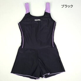 コンバース converse 女児 スクール水着 女の子 キュロットAラインワンピース 170cm キッズ ジュニア オンスクール ブラック 子供 ゼッケン付き 小学校 中学 高校 スイミング