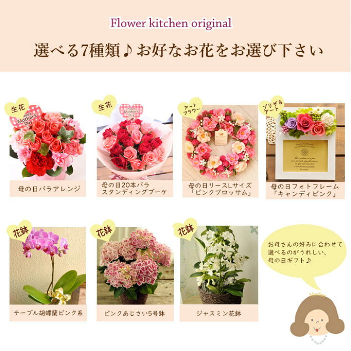 楽天市場 遅れてごめんね あす楽 母の日 ギフト プレゼント 選べるフラワー生花 バラアレンジ ブーケ アートフラワー フォトフレーム リース 花鉢 あじさい ジャスミン沖縄県 離島お届け不可 21 Fkhh Fkrsl Flowerkitchenjiyugaoka