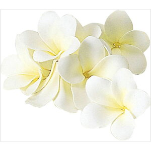 【72-36121-1】 造花 アートフラワー A−36121 プルメリア(1箱8輪入り )  #001 ホワイト 1箱送料無料 花資材 松村工芸 FKTS