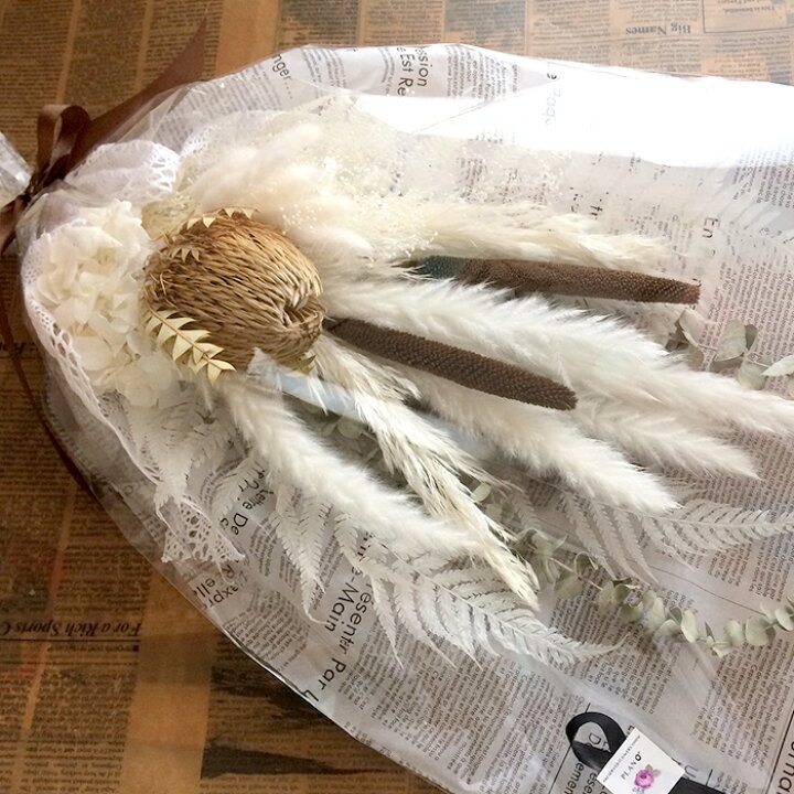 楽天市場】【ドライフラワー おしゃれ スワッグ 白 花束 おしゃれ  