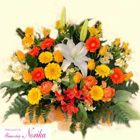 【生花】【アレンジ】季節のお花を取り入れた お祝いアレンジメント【フラワー】【即日配送】【立て札・メッセージカード付】敬老の日 推し活 誕生日祝い 結婚祝い 発表会 公演祝い 出演祝い 楽屋花 プレゼント 贈り物