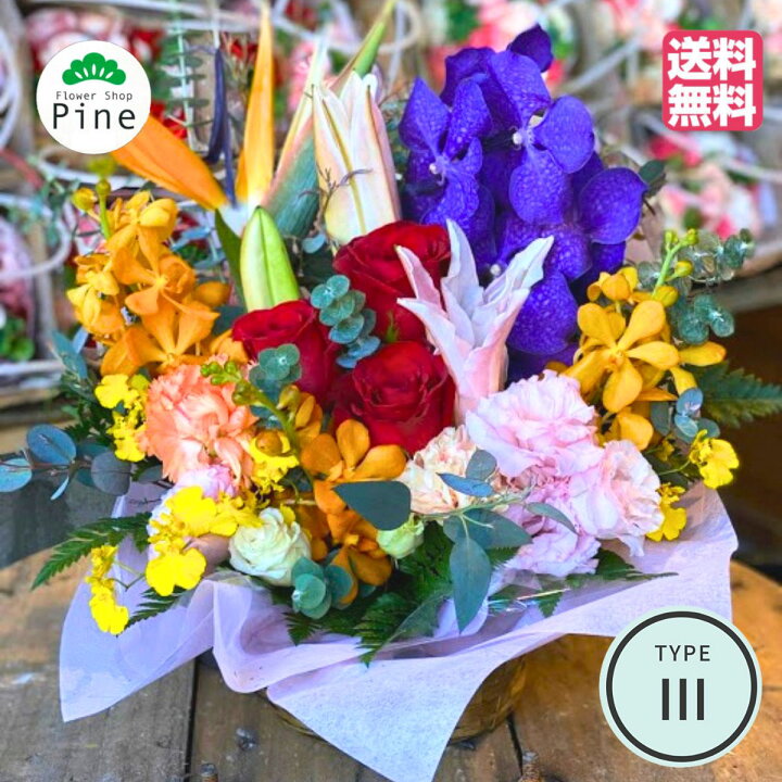 楽天市場 アレンジメント Type Lll 花 ギフト 父の日 Hana はな カーネーション 送料無料 シャクヤク 芍薬 生花 アレンジ お祝い アレンジメントフラワー 切り花 傘寿 誕生日 フラワーギフト 蘭 フラワーショップパイン 切花 長持ち 自宅用 フラワーアレンジメント