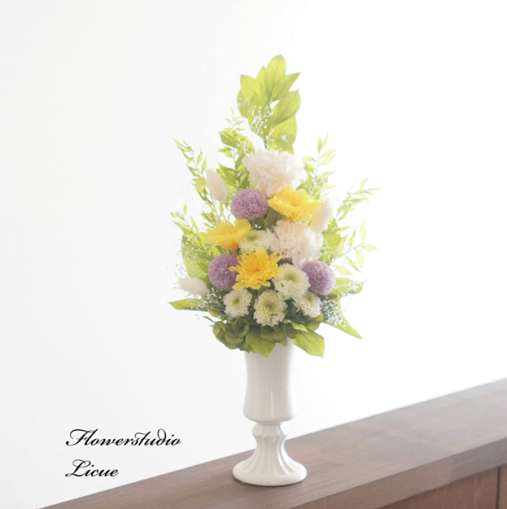 楽天市場】高さ40センチ カーネーションと菊の仏花（ピンク×紫） 全て