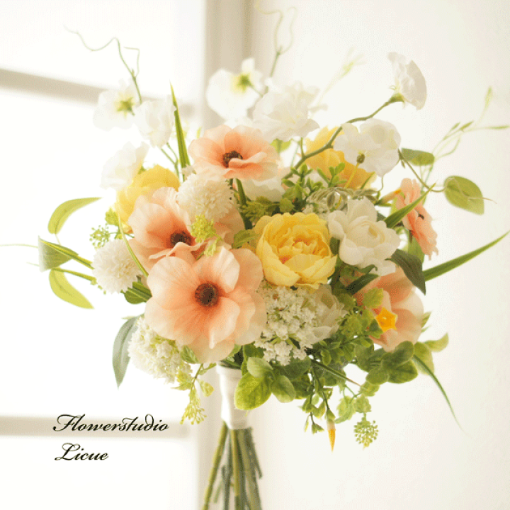 春色イメージクラッチブーケandブートニア 春色イメージクラッチブーケandブートニア アンティークピング＆ローズ