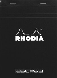 RHODIA(ロディア) メモ帳 ドットパッド No.16(A5) 80枚 ドット罫 撥水カバー ミシン目入 PEFC認証取得 ブラック RHODIA cf16559