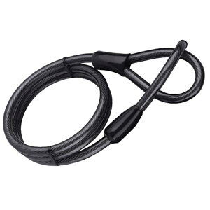 自転車 鍵 延長ケーブル 120cm 太さ10mm 高切断対抗 盗難防止 多用途ロック (延長ケーブル-1.2m(鍵なし))