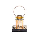 Barebones Block Tower Lantern - 調光可能な充電式LEDランタン（キャンドルフリッカーモード付き）真鍮&amp;銅仕上げ 屋内/屋外兼用ポータブルライト