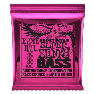 �y���K�i�z ERNIE BALL 2854 �V���[�g�E�X�P�[���E�x�[�X�� (40-100) SHORT SCALE SUPER SLINKY BASS �X�[�p�[�E�X�����L�[