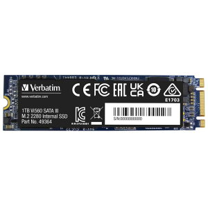 Verbatim o[xC^ SSD M.2 SATA 2280 Vi560V[Y 1TB őǍ 520MB/s IO DataT|[g 49364-J