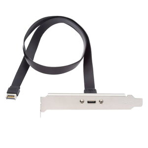 cablecc 20Gbps USB 3.2 20�s�� �t�����g�p�l���w�b�_�[ Type-E IDC to USB-C Type-C���X�����P�[�u�� �p�l���}�E���g�l�W�t��