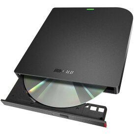 【Amazon.co.jp】バッファロー USB3.2(Gen1)/3.0 外付け DVD/CDドライブ 書込みソフト バスパワー(給電ケーブル付き) 薄型ポータブル 国内メーカー Windows/Mac ブラック DVSM-PUV8U3-BK/N