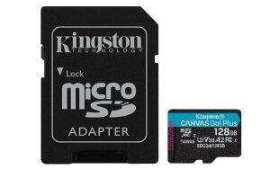 Kingston 128GB microSDXC Canvas Go Plus Gen4 200MB/�b A2 U3 V30 �A�_�v�^�t�� SDCG4/128GB