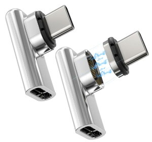 USB C �ϊ��A�_�v�^ �}�O�l�b�g L�� �^�C�vc �ϊ��A�_�v�^ [USB4.0 40Gbps PD240W 8K/4K/60Hz] type-c(���X) to C(���X) 24�s�� �^�C�vc �}�O�l�b�g�A�_�v�^�[ Thunderbolt3 �f���Ή�