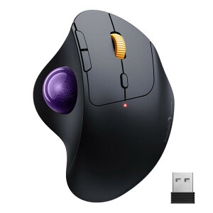 ProtoArc �g���b�N�{�[���}�E�X Bluetooth/2.4GHz���Ή� 3�䓯���ڑ� ���� �}�E�X �g���b�N�{�[�� �É� �e�w Type-C�[�d�� ��e�ʃo�b�e���[���� 5�i�KDPI���߉\ �g���b�N�{�[�� �i��/�߂�{�^����