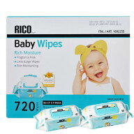コストコ RICO おしりふき リコ 赤ちゃん 720枚 無香料 ウェットタイプ COSTCO 開閉が容易な蓋付きの個包…