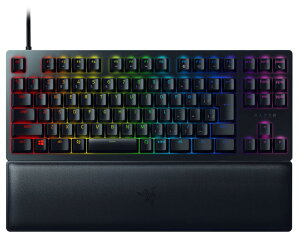 Razer �Q�[�~���O�L�[�{�[�h Huntsman V2 Tenkeyless JP Clicky Optical Switch ���{�� JP�z�� �I�v�e�B�J���X�C�b�` �N���b�L�[�G�� �É� �e���L�[���X �_�u���V���b�g PBT �L�[�L���b�v ���X�g���X
