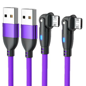 �}�C�N��usb�P�[�u�� l�� �y2�{�g�z���ʑ}�� Micro USB �P�[�u�� QC3.0/2.0�Ή� �ő�18W�}���[�d USB2.0�����f�[�^�]�� Samsung Galaxy S6 S7/Motorola Moto G5 Plus���Ή� �u���b�N
